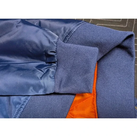 Asstseries Militare NASA Bomber Flight Jacket Navy Blue XXL Space Patch MA-1 - Picture 12 of 16